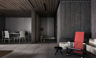 室内设计精选 平静自然的深色调极简风格住宅装修设计